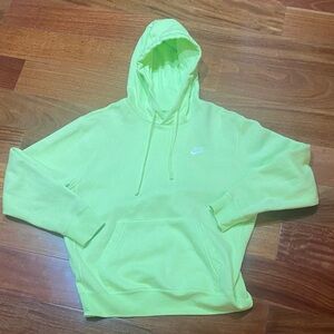 Nike Men's Neon Green Hoodie